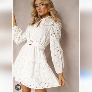 KIVARI eyelet Mini Dress